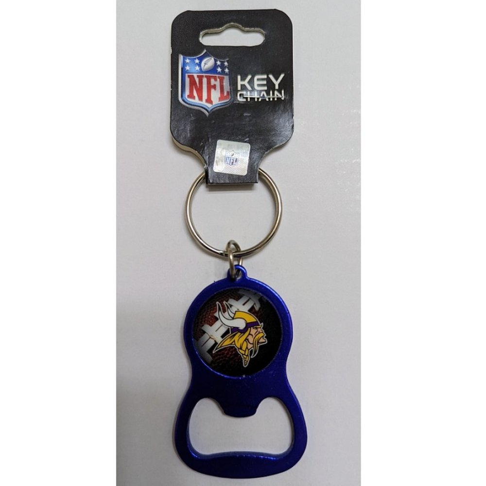 🏈🆕 MINNESOTA VIKINGS KEYCHAIN/BEVERAGE BOTTLE OPENER WITH KEY RING - NFL